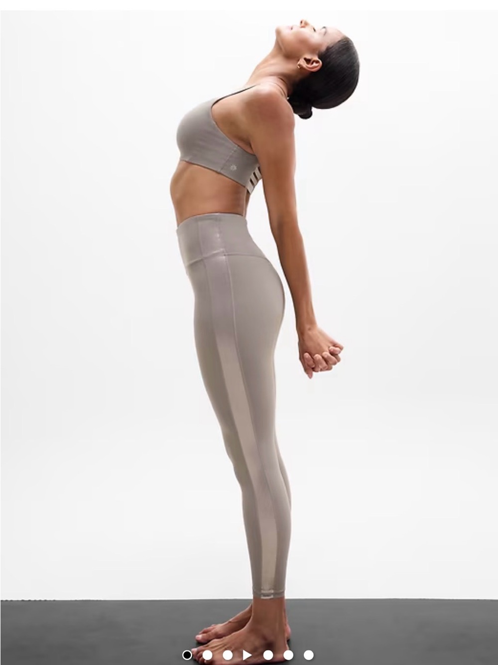 NWT Athleta High-Waist Leggings in Taupe Gray